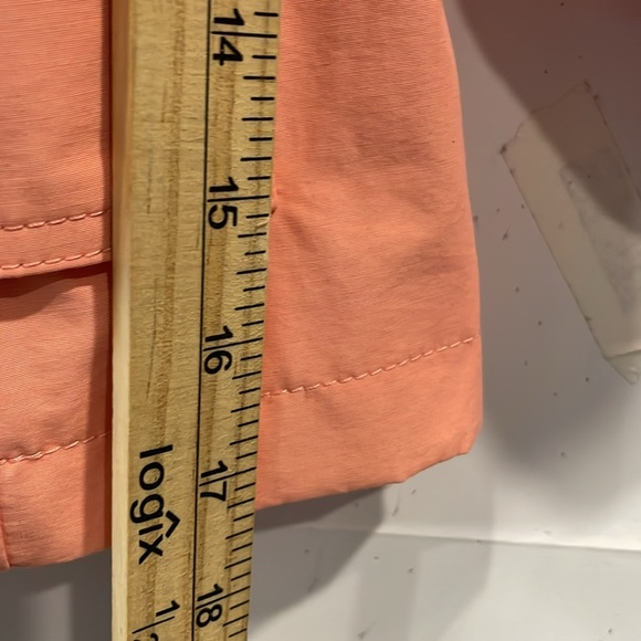 Talbots Cotton Anorak Rain Jacket Coral M Water Resistant front Zip Pockets - Picture 6 of 8